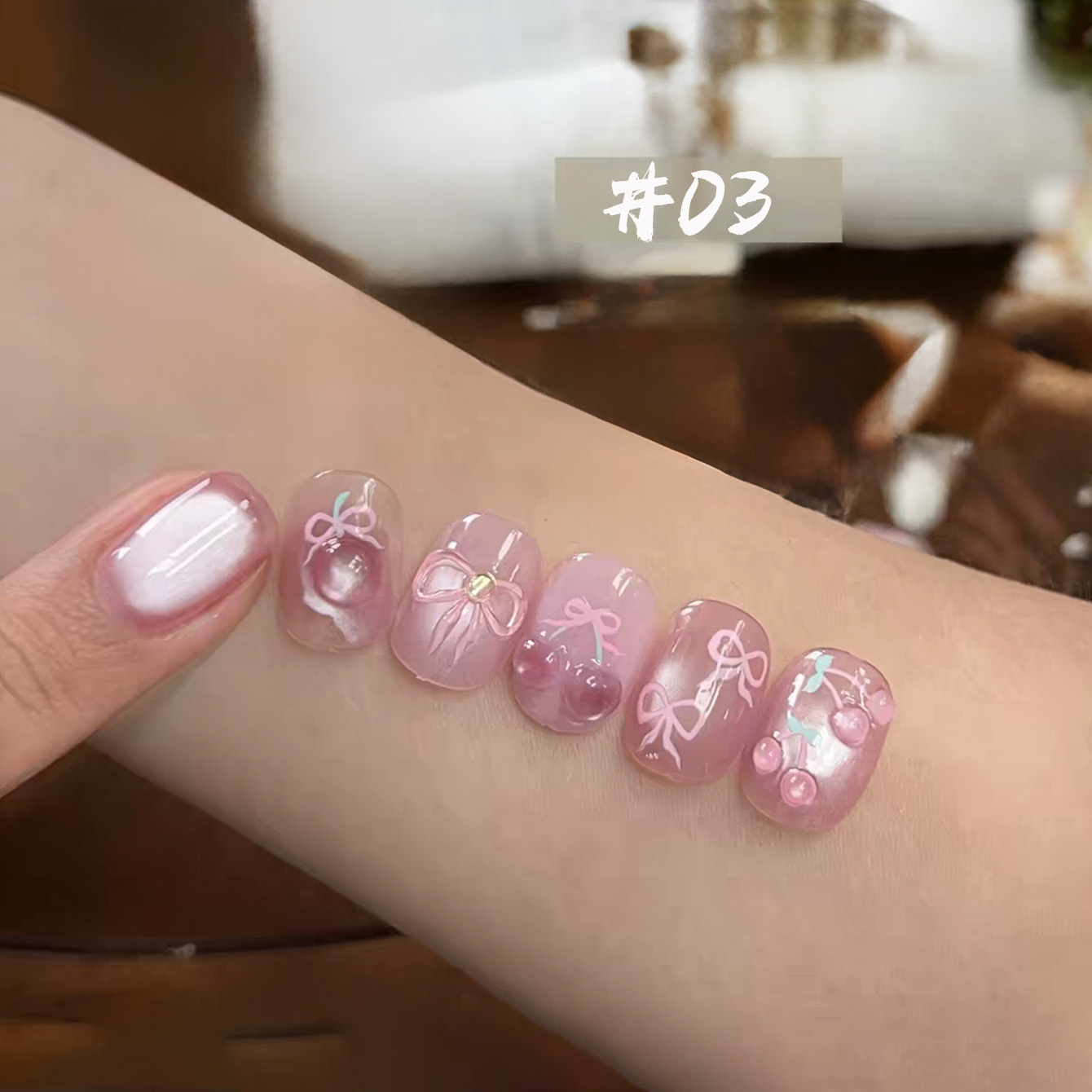 Nail Art Cat Eye Pink - 1pcs TC Cloud Forest Pink Cat