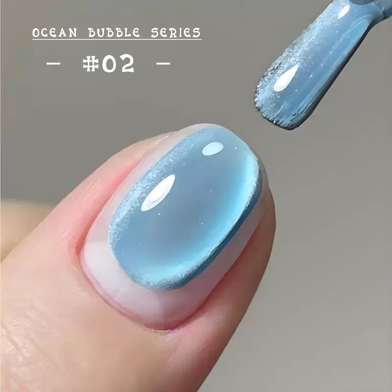 Nail Art Pink Cat Eye - MIANEL 12ML Pink Water Gold Ocean