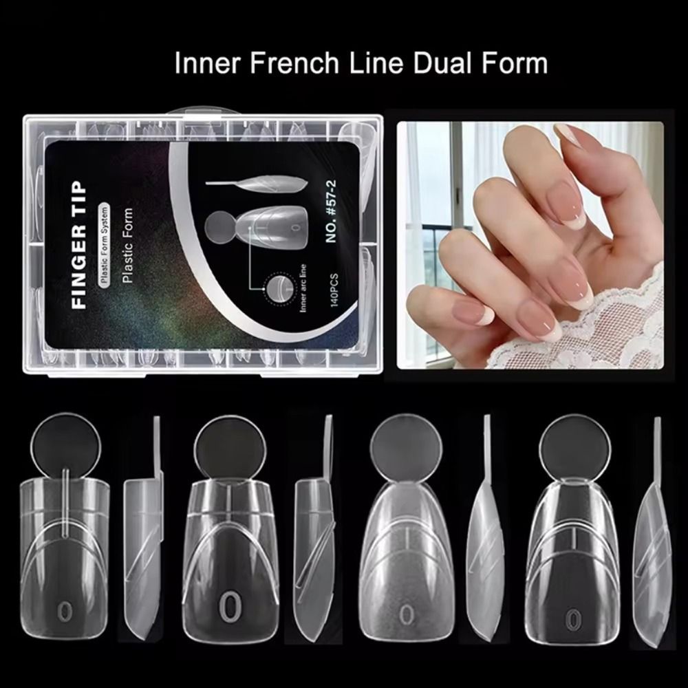Nail Extension Form - 140PCS Matte Surface French Nail Dual
