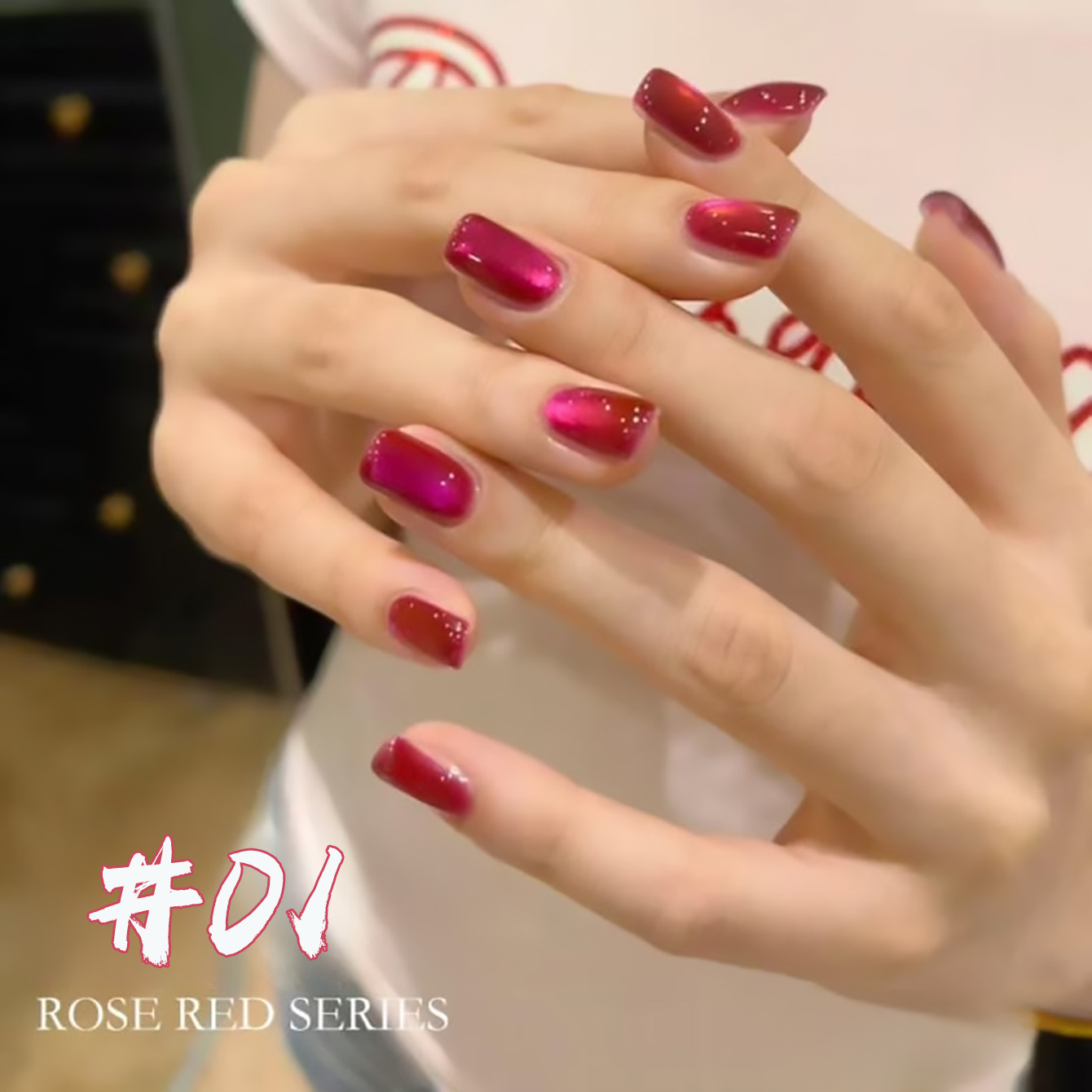 Nail Art Cat Eye Pink - WS 1Pcs 2026 New Strawberry Gummy