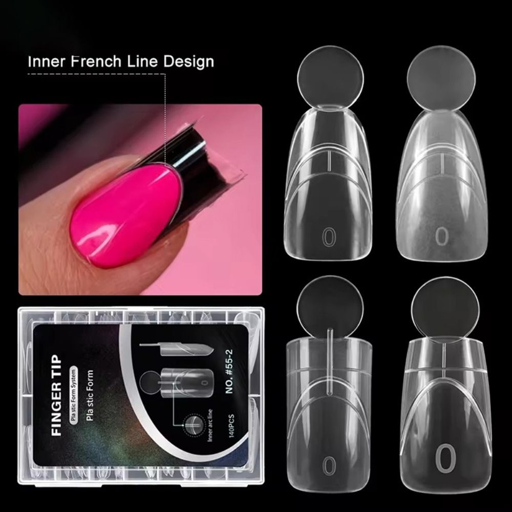 Nail Extension Form - 140PCS Matte Surface French Nail Dual