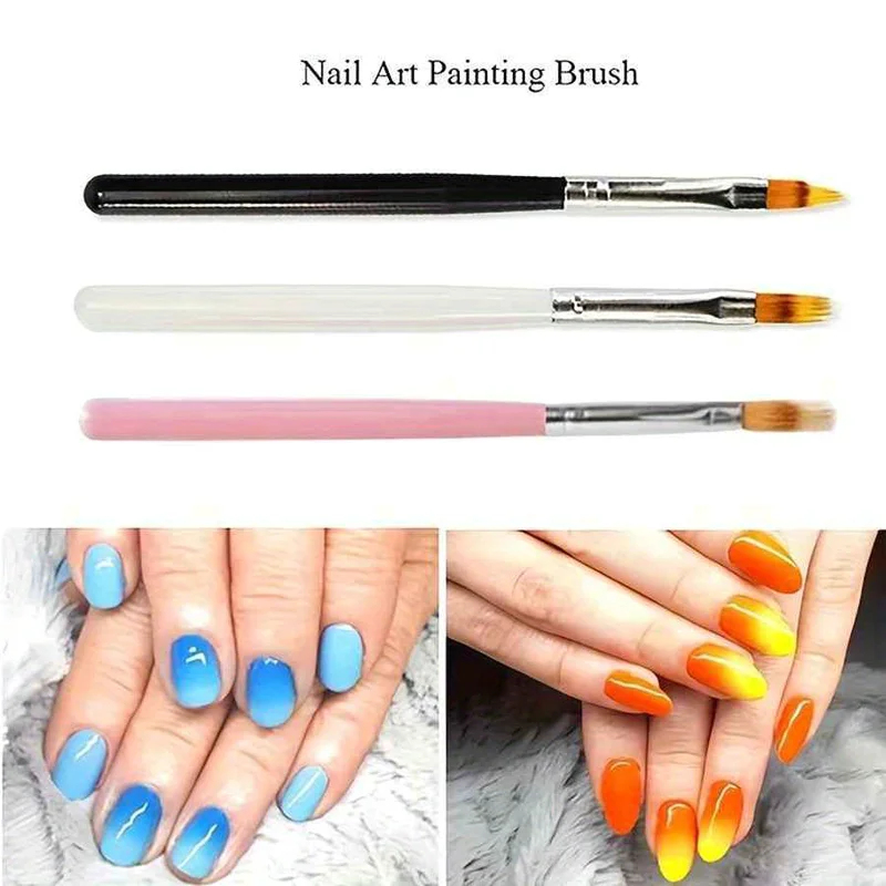 Nail Art Ombre - 3-18Pcs Nail Art Brush Lace Ombre