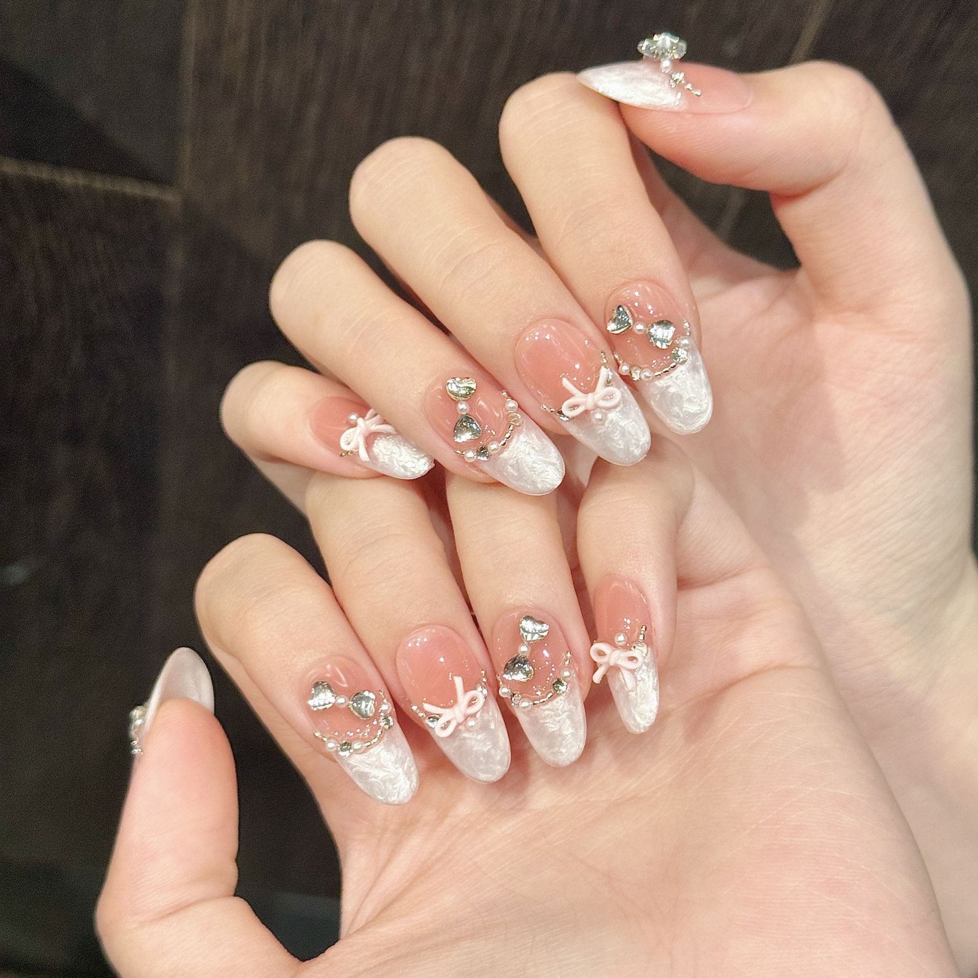 10pcs Handmade Press on Nails  - đánh giá và giá Nail Art Pink Cat Eye
