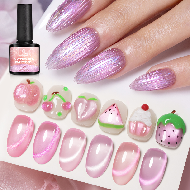 AWStorG 7.5ML Flash Pure Lust  - đánh giá và giá Nail Art Cat Eye Pink