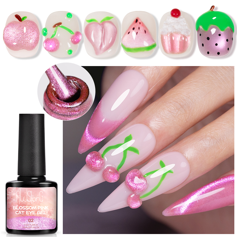 AWStorG 7.5ML Flash Pure Lust  - đánh giá và giá Nail Art Cat Eye Pink