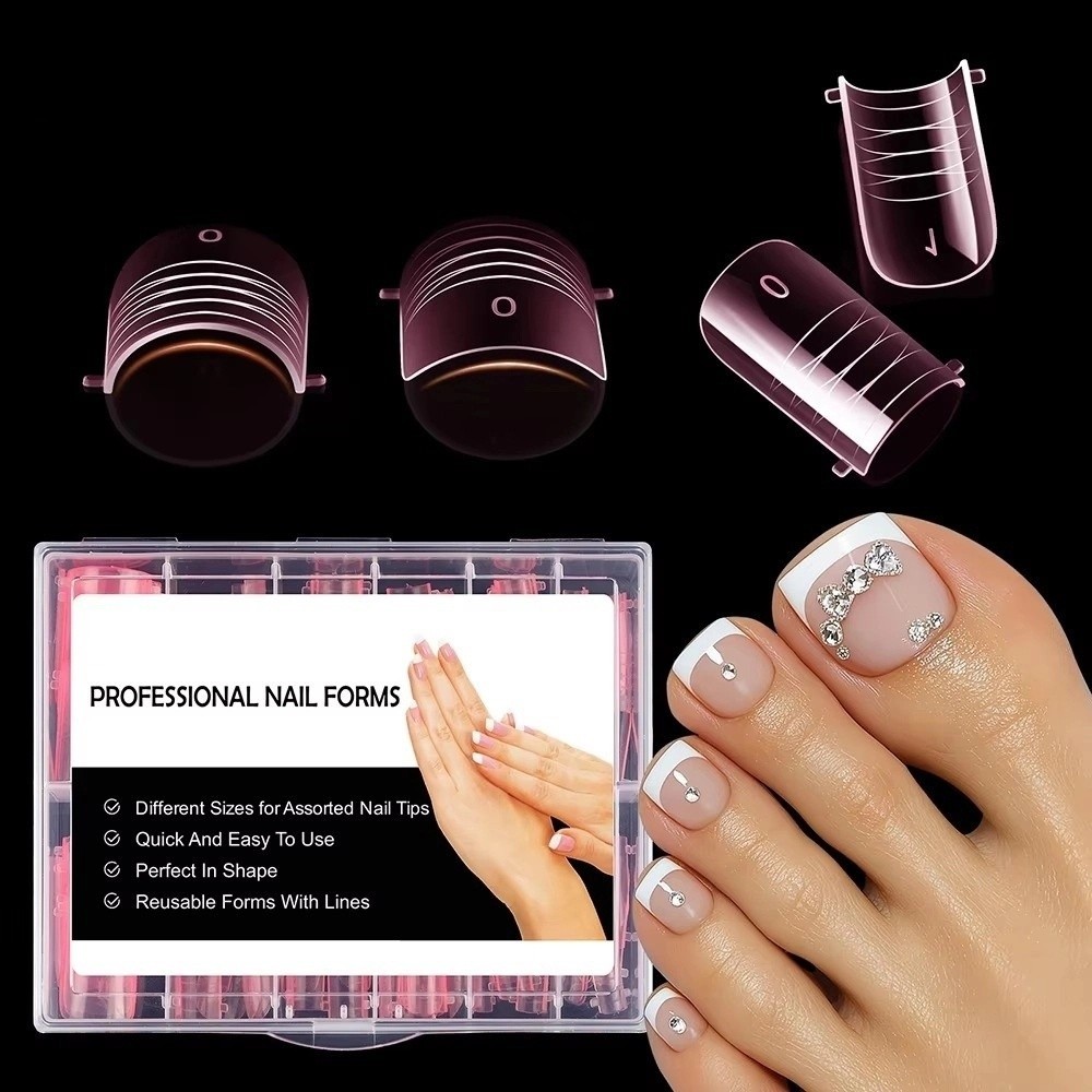 120pcs New Dual Forms Toe Nail - đánh giá và giá Nail Extension Form