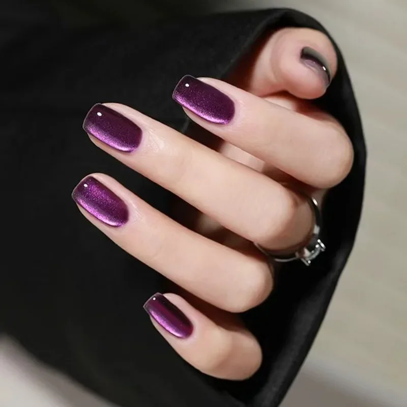 24 Pcs Fingernails Cat Eye Fak - đánh giá và giá Nail Art Pink Cat Eye