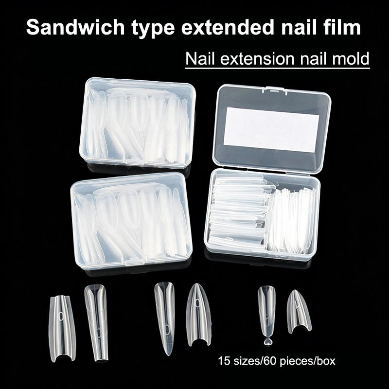 60pcs/box Coffin Dual Nail For - đánh giá và giá Nail Art Ombre