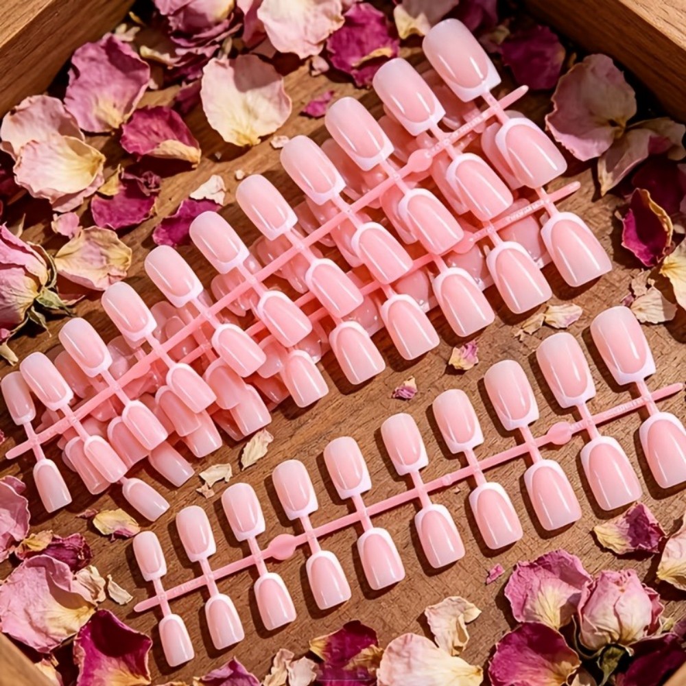 120PCS Short Square French Tip - đánh giá và giá Nail Art Ombre