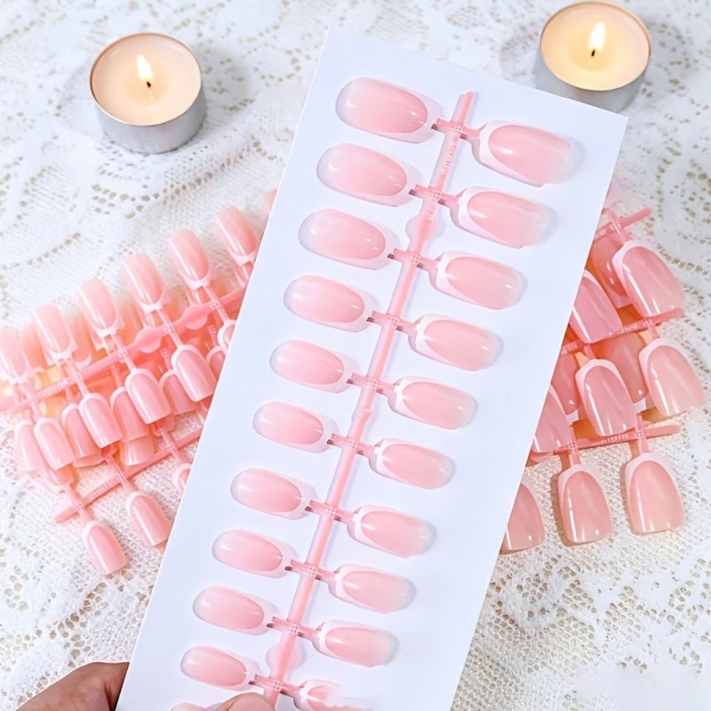 120PCS Short Square French Tip - đánh giá và giá Nail Art Ombre