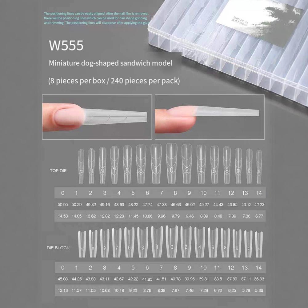 240PCS Sandwich Dual Nail Form - đánh giá và giá Nail Extension Form