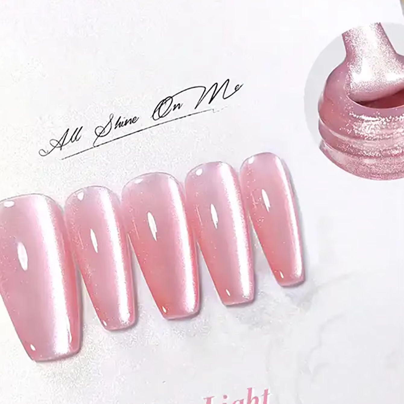 TC 1Pcs Summer New Pink Peach  - đánh giá và giá Nail Art Cat Eye Pink
