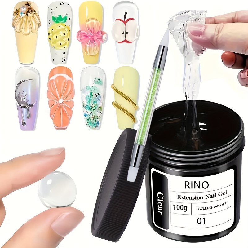 100g Clear Non-Stick Hand Exte - đánh giá và giá Nail Art Ombre