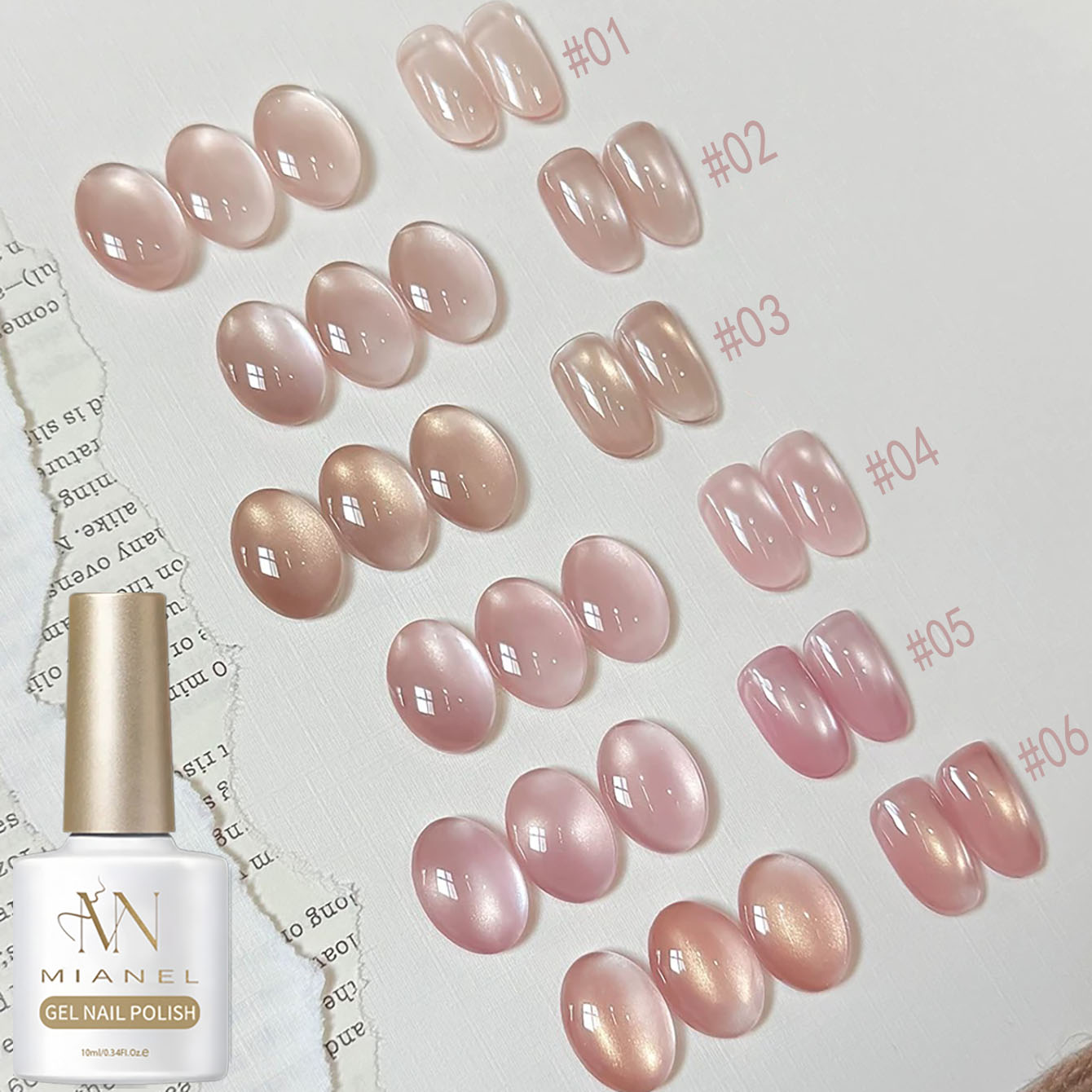 MIANEL 10ML Lover Pink Series  - đánh giá và giá Nail Art Cat Eye Pink