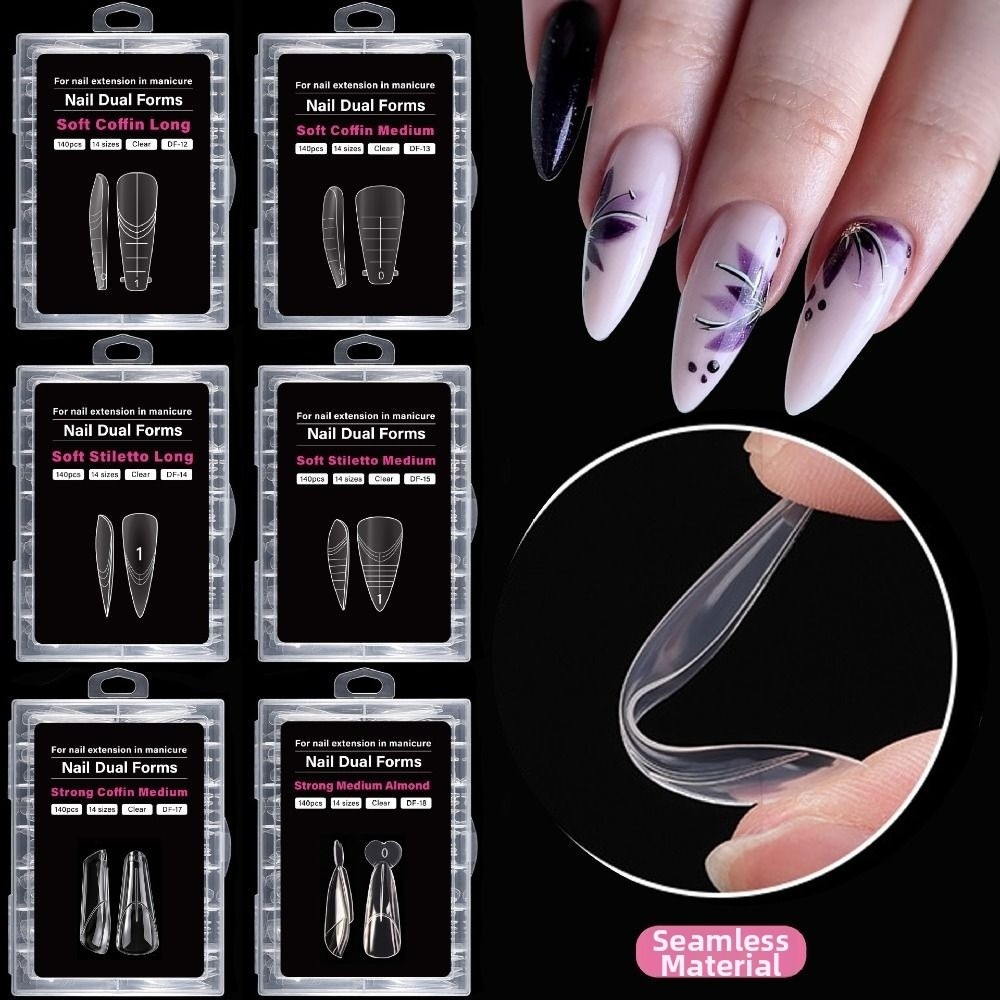 140PCS 14 Sizes French Nail Du - đánh giá và giá Nail Extension Form
