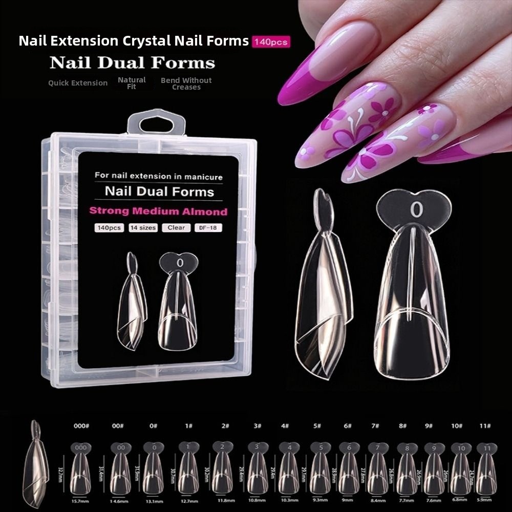140PCS 14 Sizes French Nail Du - đánh giá và giá Nail Extension Form